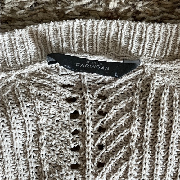 Women's Chenille Cardigan Sweater - Picture 2 of 2